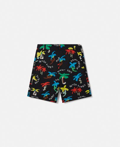 Good Vibes Palm Print Shorts, , Size: 10 - Stella McCartney - Modalova