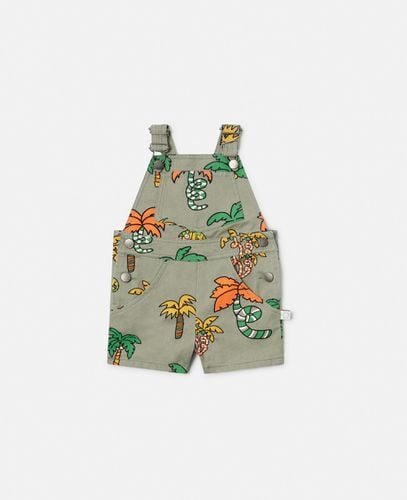 Palm Tree and Gecko Print Dungarees, , Size: 6m - Stella McCartney - Modalova