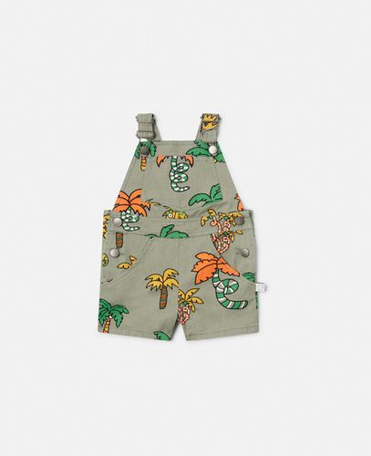 Palm Tree and Gecko Print Dungarees, , Size: 9m - Stella McCartney - Modalova