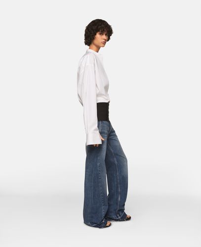 Tuxedo-Inspired Denim Jeans, Woman, , Size: 26 - Stella McCartney - Modalova