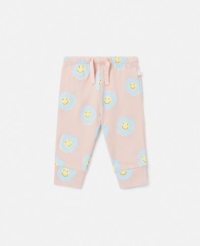 Pantaloni Sportivi con Stampa Fiori Sorridenti, , Taglia: 24m - Stella McCartney - Modalova