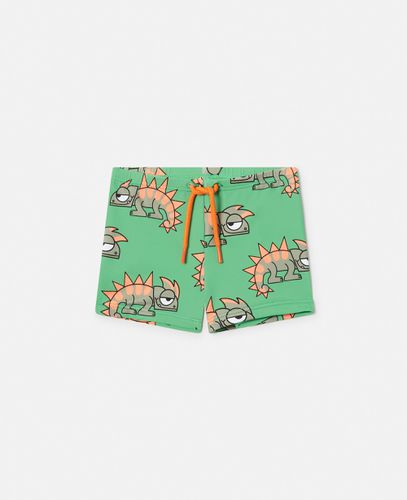 Gecko Print Swim Trunks, , Size: 24m - Stella McCartney - Modalova