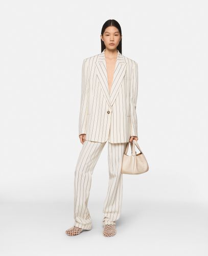 Einreihiger Blazer mit Streifen, , Größe: 44 - Stella McCartney - Modalova