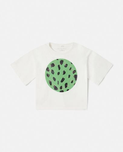 Stella Logo Camouflage Print Cropped T-Shirt, , Size: 6 - Stella McCartney - Modalova