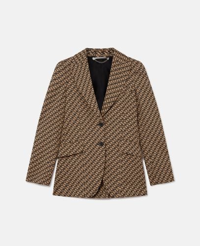 Blazer Monopetto con Stampa S Wave, Donna, , Taglia: 38 - Stella McCartney - Modalova