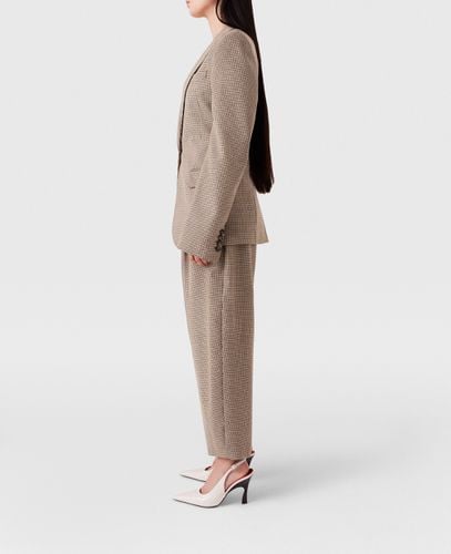 Blazer Monopetto Oversize Pied-de-Poule, Donna, , Taglia: 36 - Stella McCartney - Modalova