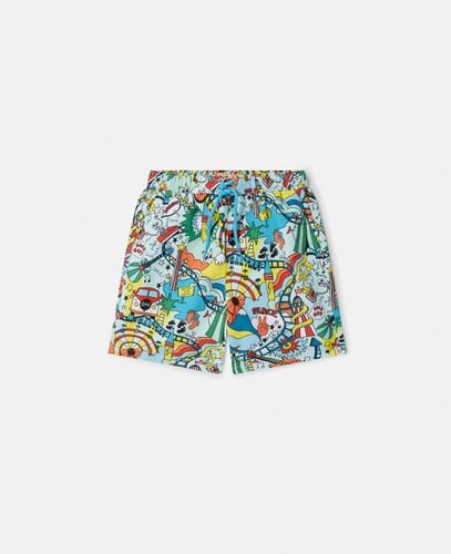 Rollercoaster Print Swim Shorts, , Size: 5 - Stella McCartney - Modalova