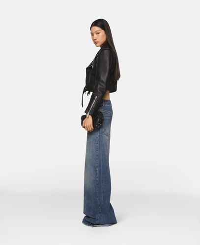 Lockere Jeanshose mit hohem Bund und ausgestelltem Hosenbein, Frau, , Größe: 24 - Stella McCartney - Modalova