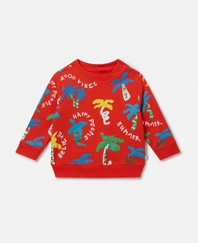 Good Vibes Palm Print Sweatshirt, , Size: 3m - Stella McCartney - Modalova