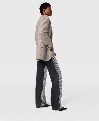 Jeans Oversize in Denim con Decorazioni a Specchio e Sovrapantaloni, , Taglia: 25 - Stella McCartney - Modalova