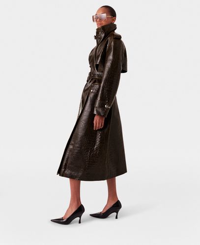 Trench con Motivo Coccodrillo in Rilievo, Donna, , Taglia: 38 - Stella McCartney - Modalova