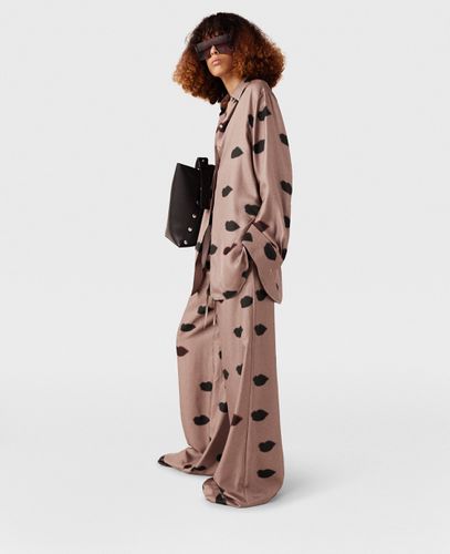 Oversize-Hose mit Lippen-Print, Frau, , Größe: 36 - Stella McCartney - Modalova