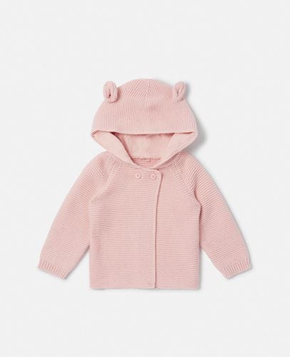 D Ear Fringed Hooded Cardigan, , Size: 24m - Stella McCartney - Modalova