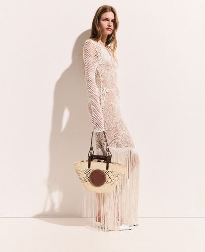 Gehäkeltes Maxikleid mit langen Ärmeln, Frau, , Größe: M - Stella McCartney - Modalova