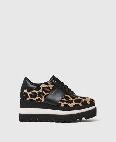 Sneak Elyse Plateau-Turnschuhe mit Leopardenmuster, , Größe: 36 - Stella McCartney - Modalova