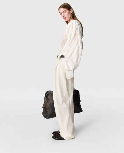 Camicia Oversize Trasparente a Righe con Pannelli, Donna, , Taglia: 38 - Stella McCartney - Modalova