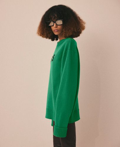 SOS Embroidered Knit Jumper, Woman, , Size: XS - Stella McCartney - Modalova