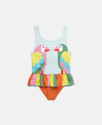 Double Parrot Print Frill Swimsuit, , Size: 14h - Stella McCartney - Modalova