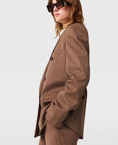 Doppelreihiger Oversize-Blazer mit Nadelstreifen, , Größe: 42 - Stella McCartney - Modalova