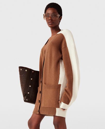 Oversize-Cardigan mit V-Ausschnitt, Frau, , , Größe: M - Stella McCartney - Modalova