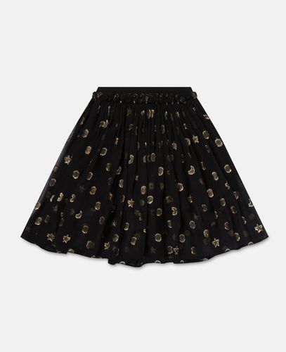 Gold Pleated Shapes Print Skirt, Woman, , Size: 10 - Stella McCartney - Modalova