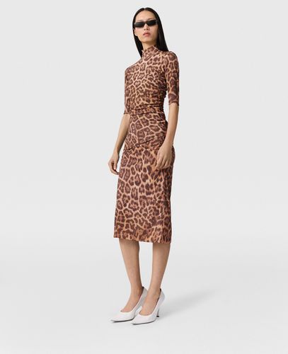 Leopard Mid-Rise Midi Skirt, Donna, , Taglia: L - Stella McCartney - Modalova