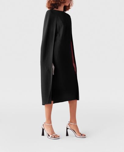 Midikleid mit Rundhalsausschnitt und Cape, Frau, , Größe: 42 - Stella McCartney - Modalova