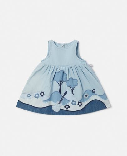 Abito Chambray con Paesaggio in Patchwork, , Taglia: 12m - Stella McCartney - Modalova