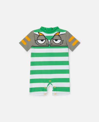 Costume da Bagno a Righe Due Gechi, , Taglia: 9m - Stella McCartney - Modalova