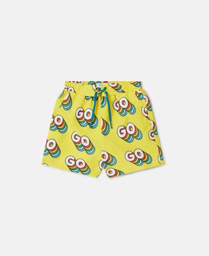 Pantaloncini da Bagno con Stampa Go, , Taglia: 24m - Stella McCartney - Modalova