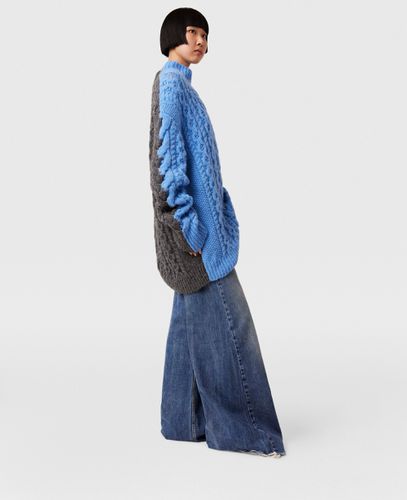 Two-Tone Cable Knit Oversized Jumper, Woman, , Size: XS - Stella McCartney - Modalova