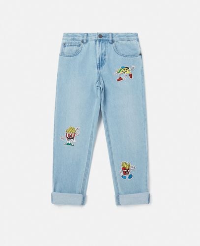 Jeans Boyfriend con Ricamo Fast Food, , Taglia: 2 - Stella McCartney - Modalova