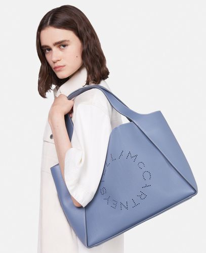 Borsa tote Logo in Alter Mat zigrinato, Donna - Stella McCartney - Modalova