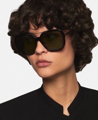 Oversized Square Metal Bar Sunglasses, Woman - Stella McCartney - Modalova