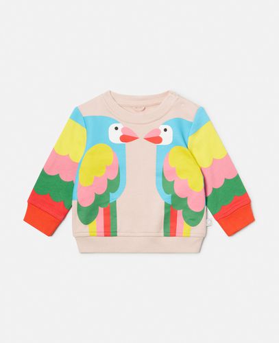 Double Parrot Print Sweatshirt, , Size: 9m - Stella McCartney - Modalova