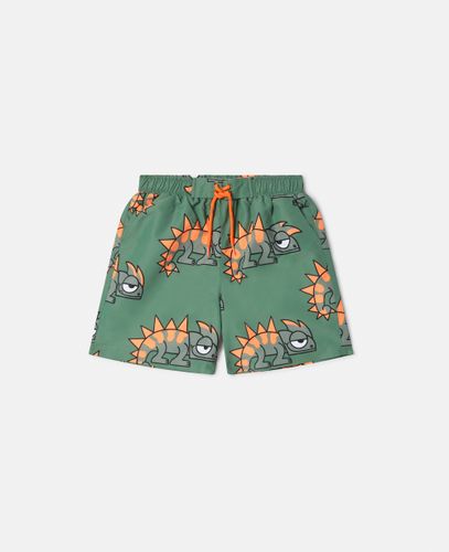 Gecko Print Swim Shorts, , Size: 12 - Stella McCartney - Modalova