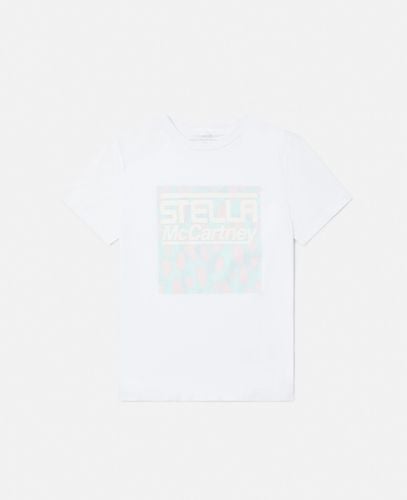 Stella Logo Camouflage Print T-Shirt, , Size: 10 - Stella McCartney - Modalova