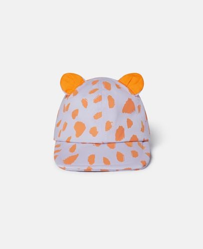 Cappellino da Baseball con Stampa Leopardo fosforescente e Orecchie 3D, , Taglia: 12_18 - Stella McCartney - Modalova