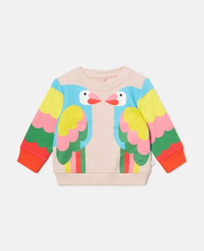 Double Parrot Print Sweatshirt, , Size: 12m - Stella McCartney - Modalova