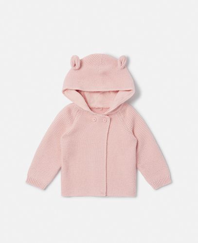 D Ear Fringed Hooded Cardigan, , Size: 24m - Stella McCartney - Modalova