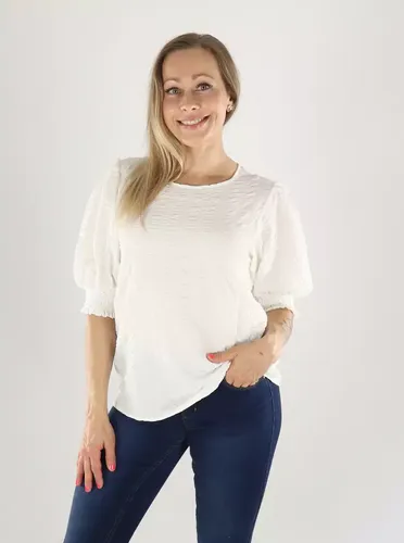 Shirt 2/4 O-NECK TOP schneeweiß - Vila - Modalova