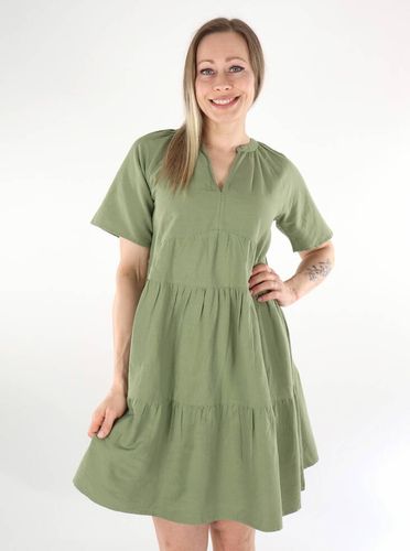 Vila Kleid V-Ausschnitt olivgrün - Vila - Modalova