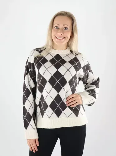 Pullover VMHALO LS O-NECK PULLOVER BOO birke/schokolade - Vero moda - Modalova