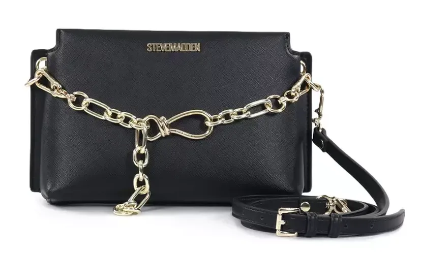 Schultertasche 13002595 Bross Schwarz/Gold - Steve Madden - Modalova
