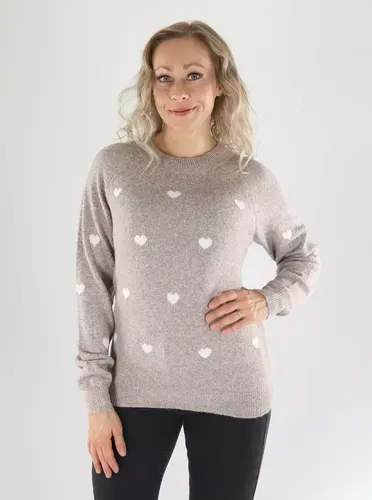 Pullover LS O-NECK moon rock/mit weißem Herz - Vero moda - Modalova