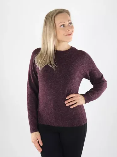 Pullover VMDOFFY LS O-NECK BLOUSE weinrot/melange - Vero moda - Modalova