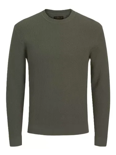Pullover JPRBLUSTANLEY KNIT CREW NECK rauchiges Oliv - Jack&Jones - Modalova