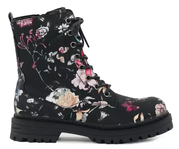 Damen Stiefeletten A920-317 schwarze Blume - Migant - Modalova