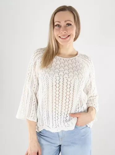Damenpullover 3/4 Locker Cloud Dancer - Only - Modalova