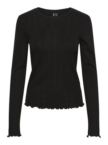 Pcmarie Pointelle Long Sleeved Top - Pieces - Modalova